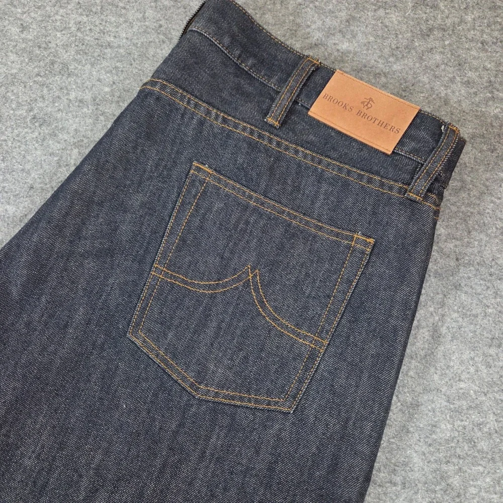 Brooks Brothers Straight Fit Jeans Men's 40x30 Dark Wash 100% Cotton Denim